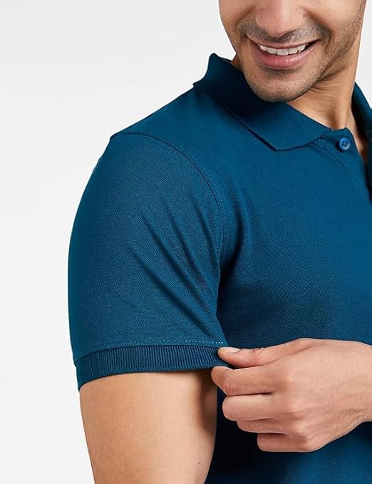 Symbol Men's Solid Cotton Rich Polo T Shirt - Image 5