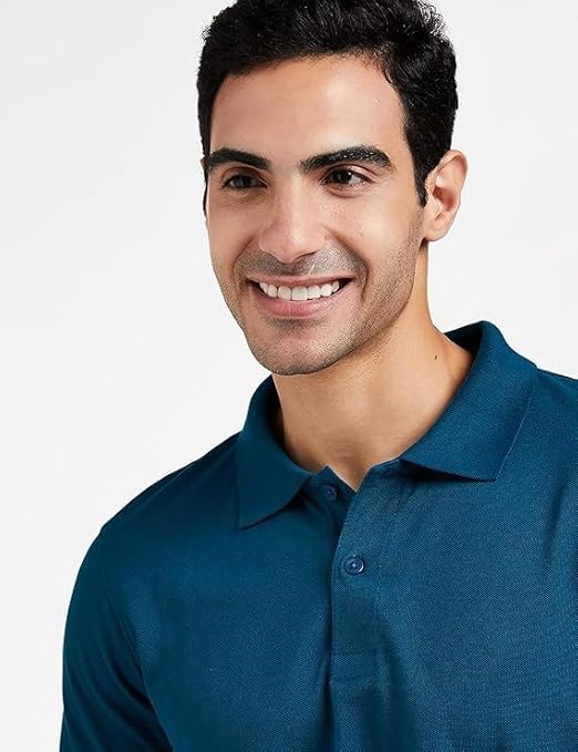Symbol Men's Solid Cotton Rich Polo T Shirt - Image 4