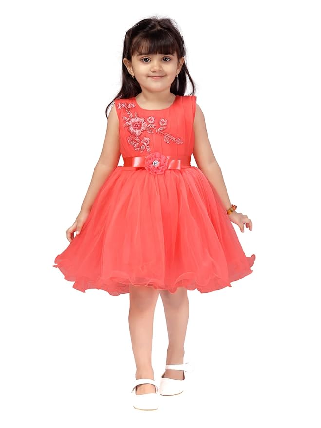Girl's net Knee-Length Dress